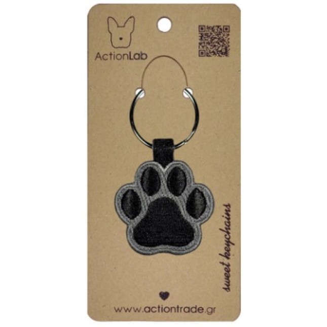 Action Lab Κεντητό μπρελόκ ANIMAL PAW GREY κεντημένο και στις δύο όψεις Action Lab Κεντητό μπρελόκ ANIMAL PAW GREY κεντημένο και στις δύο όψεις