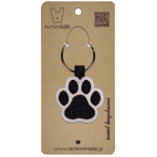 Action Lab Κεντητό μπρελόκ ANIMAL PAW WHITE κεντημένο και στις δύο όψεις