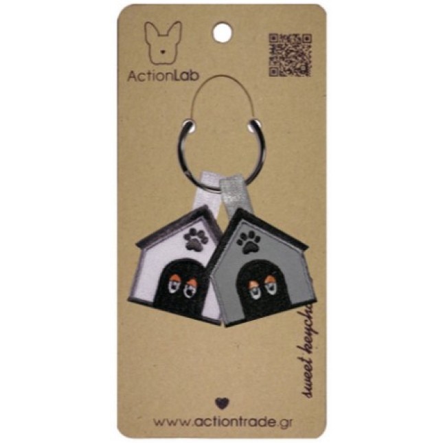 Action Lab Κεντητό μπρελόκ PAW HOUSES DOUBLE κεντημένο και στις δύο όψεις Action Lab Κεντητό μπρελόκ PAW HOUSES DOUBLE κεντημένο και στις δύο όψεις