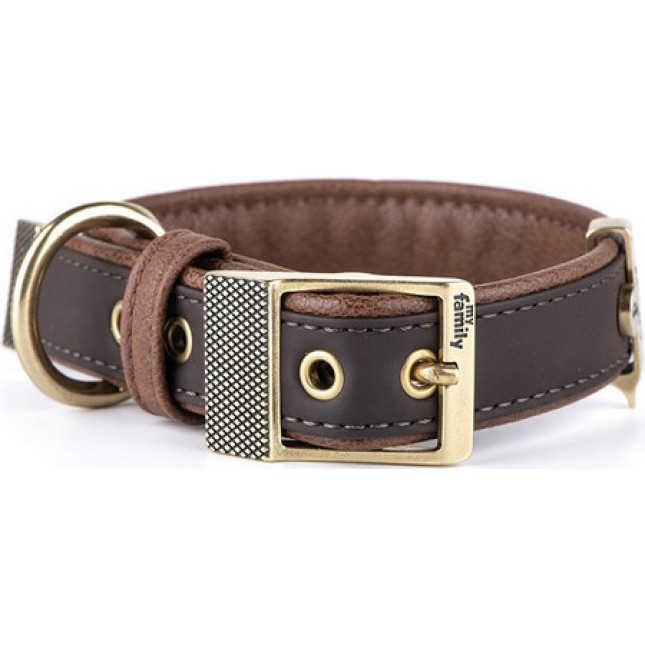My family Bilbao περιλαίμιο 27-35 cm /1,6 cm καφέ S/M My family Bilbao περιλαίμιο 27-35 cm /1,6 cm καφέ S/M
