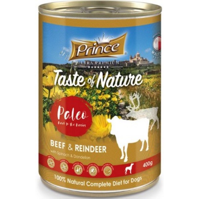 Prince Taste of Nature Μοσχάρι & Τάρανδος κόκκινη 400g