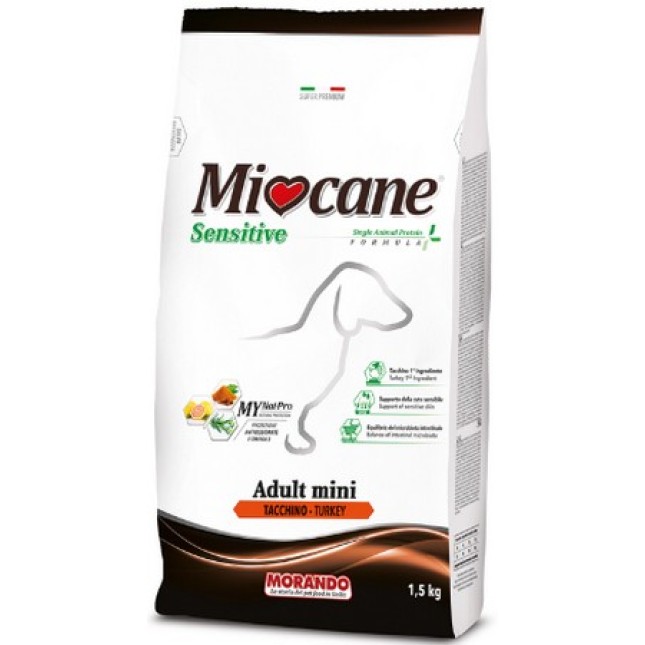 Morando Miocane Τροφή για μικρόσωμα ενήλικα σκυλιά με γαλοπούλα 1.50kg