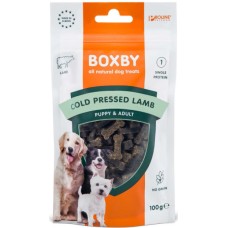 Boxby λιχουδιά υποαλλεργική περιέχει μία μόνο πρωτεΐνη αρνιού με περιεκτικότητα σε κρέας 100gr