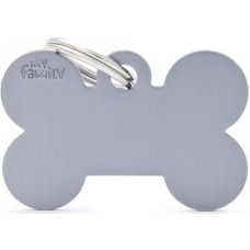 Myfamily ταυτότητα basic κόκκαλο μεγάλο γκρι 3,8x2,5cm