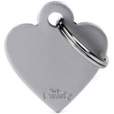 Myfamily ταυτότητα basic καρδιά μικρή γκρι 2.5x2.8cm Myfamily ταυτότητα basic καρδιά μικρή γκρι 2.5x2.8cm