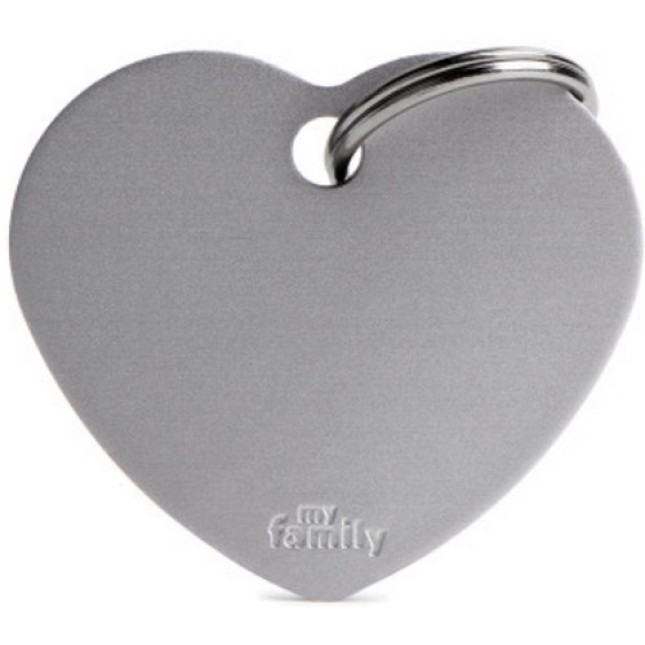 Myfamily ταυτότητα basic καρδιά μεγάλη γκρι 3.7x3.2cm Myfamily ταυτότητα basic καρδιά μεγάλη γκρι 3.7x3.2cm