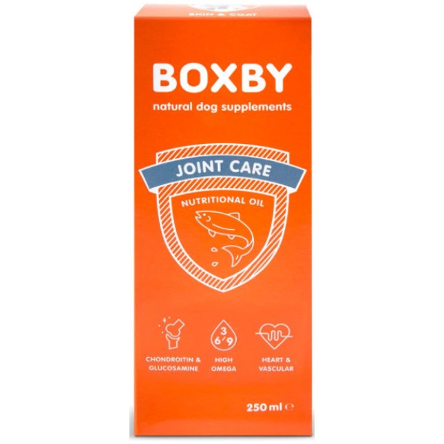Boxby συμπλήρωμα διατροφής για σκύλους με έντονη δραστηριότητα με λάδι σολομού για αρθρώσεις