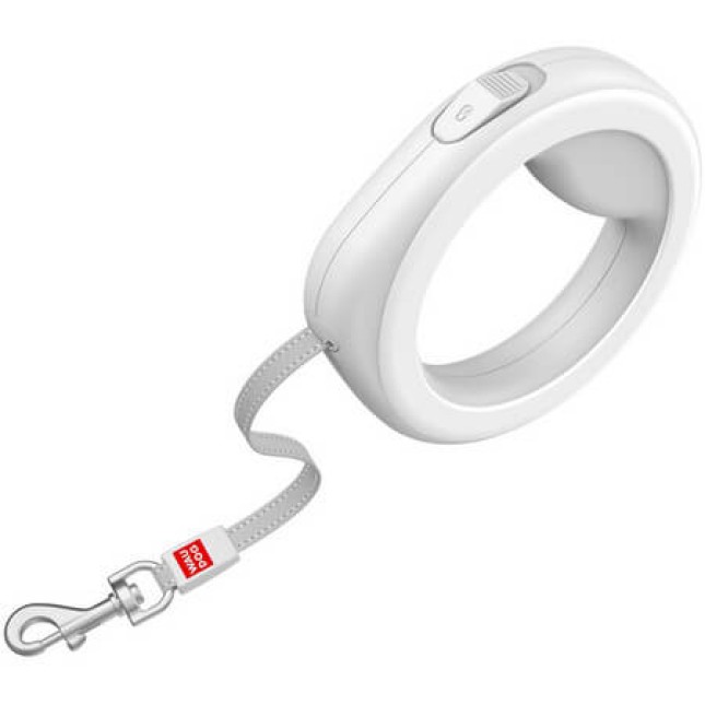 Wau Dog οδηγός επαναφοράς Ring-shaped, xs-m, 40 kg, 2,9 m λευκός