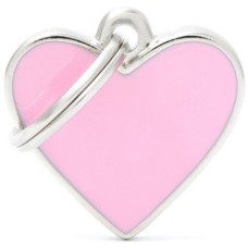 Myfamily ταυτότητα BasicHand Καρδιά Ροζ Small 2,5Χ2,5cm