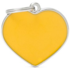 Myfamily ταυτότητα BasicHand Καρδιά Κίτρινη Large 3,7Χ3,6cm Myfamily ταυτότητα BasicHand Καρδιά Κίτρινη Large 3,7Χ3,6cm