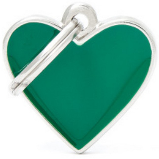 Myfamily ταυτότητα BasicHand Καρδιά Πράσινη Small 2.5X2.5cm