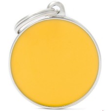 Myfamily ταυτότητα BasicHand Κύκλος Κίτρινος από υποαλλεργικά υλικά και επικαλυμένη με σμάλτο