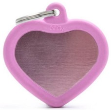 Myfamily Ταυτότητα Hushtag Aluminium Καρδιά Ροζ για την ασφάλεια του τετράποδου φίλου μας