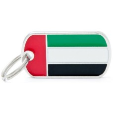 Myfamily Ταυτότητα σημαία Ηνωμένων Αραβικών Εμιράτων για την ασφάλεια του τετράποδου φίλου μας