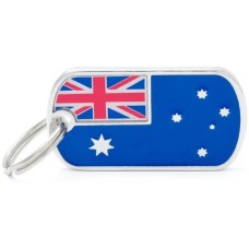 Myfamily Ταυτότητα σημαία Αυστραλίας για την ασφάλεια του τετράποδου φίλου μας