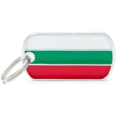 Myfamily Ταυτότητα σημαία Βουλγαρίας για την ασφάλεια του τετράποδου φίλου μας