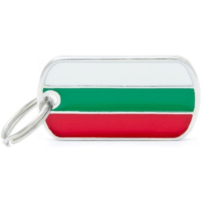 Myfamily Ταυτότητα σημαία Βουλγαρίας για την ασφάλεια του τετράποδου φίλου μας