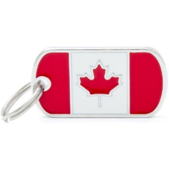 Myfamily Ταυτότητα σημαία Καναδά για την ασφάλεια του τετράποδου φίλου μας