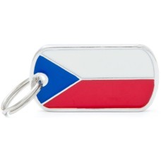 Myfamily Ταυτότητα σημαία Τσεχίας για την ασφάλεια του τετράποδου φίλου μας