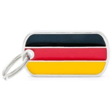 Myfamily Ταυτότητα σημαία Γερμανίας για την ασφάλεια του τετράποδου φίλου μας
