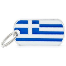 Myfamily Ταυτότητα σημαία Ελλάδας για την ασφάλεια του τετράποδου φίλου μας