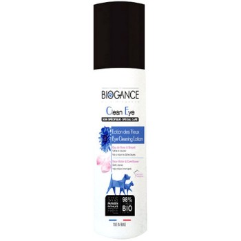 Biogance lotion ματιών σκύλου με ροδόνερο και άνθος αραβοσίτου για τέλεια υγιεινή γύρω από τα μάτια