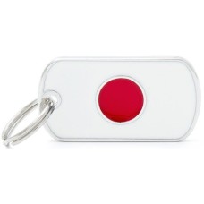 Myfamily Ταυτότητα σημαία Ιαπωνίας για την ασφάλεια του τετράποδου φίλου μας