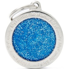 Myfamily Ταυτότητα Shine Κύκλος Μπλε Large 3.93x3.17cm