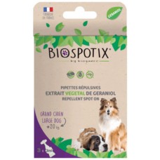 Biogance Biospotix αμπούλες για σκύλους XL με Γερανιόλη μη τοξικό φυτικό αντιπαρασιτικό 3*3ml.