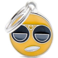 Myfamily Ταυτότητα Charms Emoji Cool Κίτρινο για την ασφάλεια του κατοικίδιου σας Myfamily Ταυτότητα Charms Emoji Cool Κίτρινο για την ασφάλεια του κατοικίδιου σας