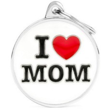 Myfamily Ταυτότητα Charms I love mam για την ασφάλεια του κατοικίδιου σας Myfamily Ταυτότητα Charms I love mam για την ασφάλεια του κατοικίδιου σας