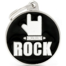 Myfamily Ταυτότητα Charms Rock Μαύρο για την ασφάλεια του κατοικίδιου σας Myfamily Ταυτότητα Charms Rock Μαύρο για την ασφάλεια του κατοικίδιου σας
