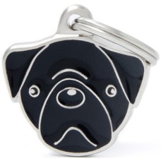Myfamily Ταυτότητα Friends Pug Μαύρο onesize Myfamily Ταυτότητα Friends Pug Μαύρο onesize