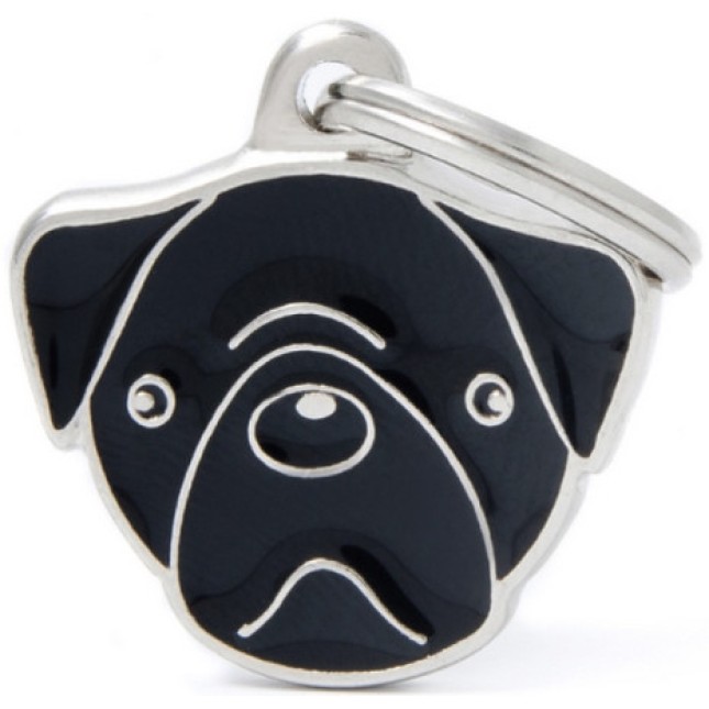 Myfamily Ταυτότητα Friends Pug Μαύρο onesize Myfamily Ταυτότητα Friends Pug Μαύρο onesize