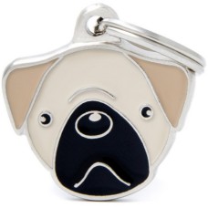 Myfamily Ταυτότητα Friends Pug ʼσπρο - Μαύρο onesize Myfamily Ταυτότητα Friends Pug ʼσπρο - Μαύρο onesize