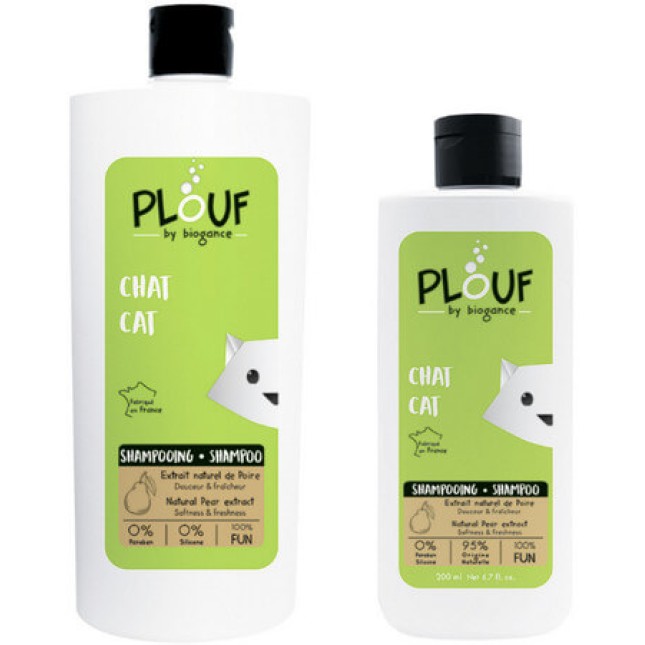 Biogance Plouf σαμπουάν γάτας με εκχυλίσματα αχλαδιού 0% paraben free ήπιο καθαρισμό και απολίπανση