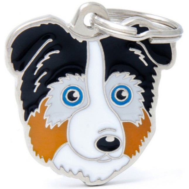 Myfamily Η φυλή του σκύλου σας σε ταυτότητα Friends Austrialian Sheepdog Μαύρο - Λευκό onesize Myfamily Η φυλή του σκύλου σας σε ταυτότητα Friends Austrialian Sheepdog Μαύρο - Λευκό onesize
