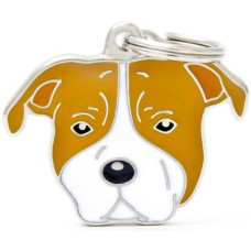 Myfamily Ταυτότητα Friends American Staffordshire Terrier Λευκό - Καφέ onesize Myfamily Ταυτότητα Friends American Staffordshire Terrier Λευκό - Καφέ onesize