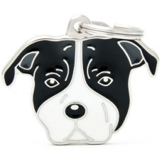 Myfamily Ταυτότητα Friends American Staffordshire Terrier Λευκό - Μαύρο onesize Myfamily Ταυτότητα Friends American Staffordshire Terrier Λευκό - Μαύρο onesize