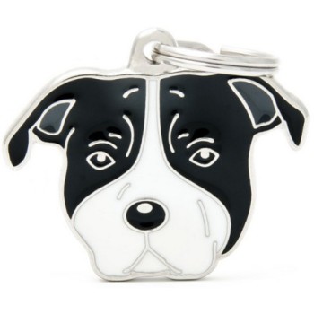 Myfamily Ταυτότητα Friends American Staffordshire Terrier Λευκό - Μαύρο onesize Myfamily Ταυτότητα Friends American Staffordshire Terrier Λευκό - Μαύρο onesize
