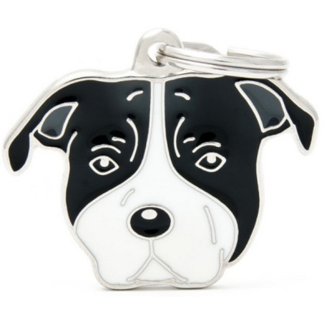 Myfamily Ταυτότητα Friends American Staffordshire Terrier Λευκό - Μαύρο onesize Myfamily Ταυτότητα Friends American Staffordshire Terrier Λευκό - Μαύρο onesize