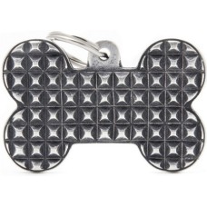 Myfamily Ταυτότητα Bronx Κόκαλο Studs επαργυρωμένη, αντικέ, χειροποίητη ταυτότητα Myfamily Ταυτότητα Bronx Κόκαλο Studs επαργυρωμένη, αντικέ, χειροποίητη ταυτότητα