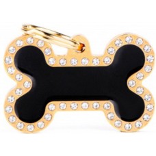 Myfamily Ταυτότητα Glam Κόκαλο Μαύρο / Χρυσό Large 2.5X3.80cm Myfamily Ταυτότητα Glam Κόκαλο Μαύρο / Χρυσό Large 2.5X3.80cm