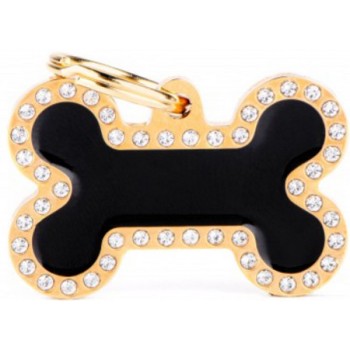 Myfamily Ταυτότητα Glam Κόκαλο Μαύρο / Χρυσό Large 2.5X3.80cm Myfamily Ταυτότητα Glam Κόκαλο Μαύρο / Χρυσό Large 2.5X3.80cm