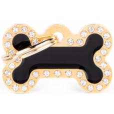 Myfamily Ταυτότητα Glam Κόκαλο Μαύρο / Χρυσό Small 1.9X3.00cm Myfamily Ταυτότητα Glam Κόκαλο Μαύρο / Χρυσό Small 1.9X3.00cm