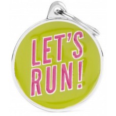 Myfamily Ταυτότητα Ταυτότητα Charms Lets Run  για την ασφάλεια του κατοικίδιου σας