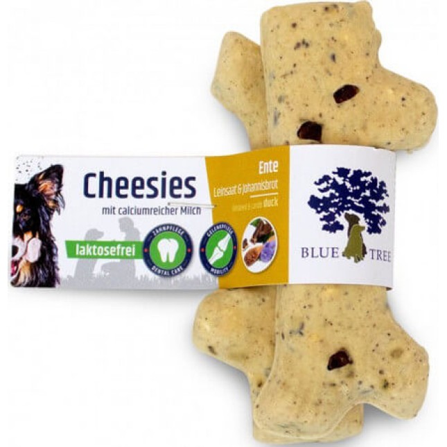 Blue Tree cheesies κόκκαλα με πάπια, λιναρόσπορος & χαρούπι small (2τεμ.) 40gr