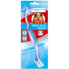 Bogadent ergo διπλή οδοντόβουρτσα με εργονομικό σχεδιασμό για καθαρισμό των δοντιών του σκύλου
