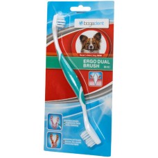 Bogadent διπλή οδοντόβουρτσα με εργονομικό σχεδιασμό mini για καθαρισμό των δοντιών για μικρά σκυλιά