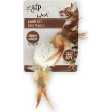AFP Παιχνίδι Γάτας Lambswool μάλλινη μπάλα με φτερά και έγχυμα catnip 1 τμχ